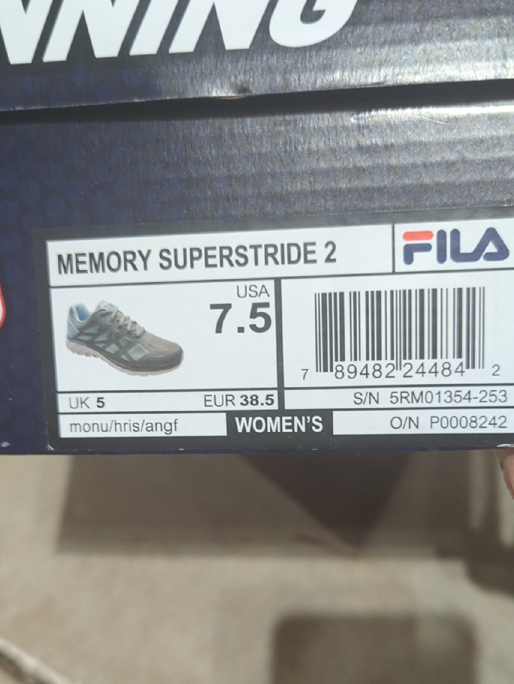 FILA Memory Superstride 2 Women's Sneaker - Grey with Light Blue Accents